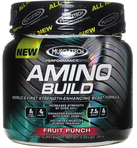 Amino Build By MuscleTech, Fruit Punch 30 Servings