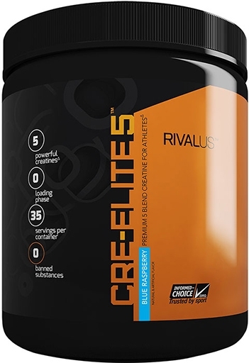Cre-Elite5, By RIVALUS, Creatine, Blue Raspberry, 35 Servings,