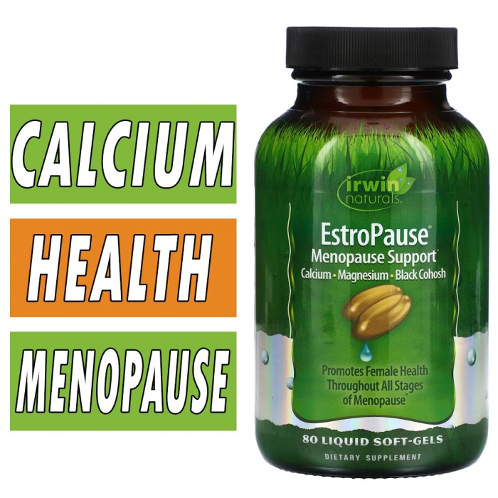 EstroPause Menopause Support - Irwin Naturals - 80 Liquid Softgels Bottle Image