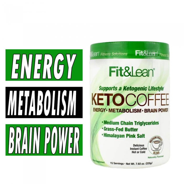 Fit and Lean Keto Coffee - Medium Roast Blend - 15 Servings