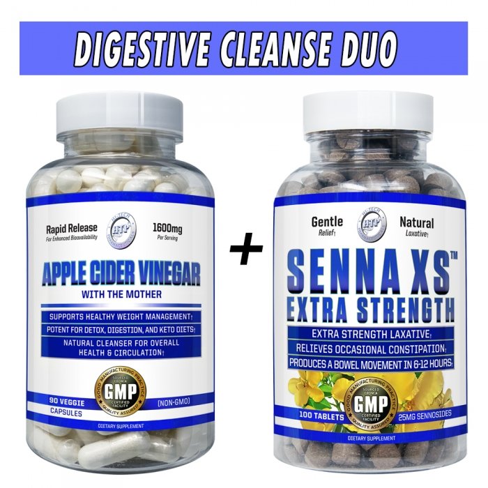 Digestive Cleanse Duo - Hi Tech Pharmaceuticals (Apple Cider Vinegar + Senna XS) Bottle Image