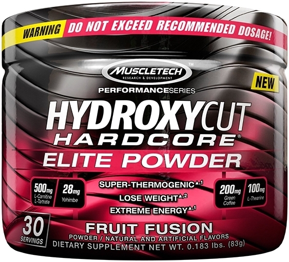 Hydroxycut Elite Powder By MuscleTech, Fruit Fusion 30 Servings