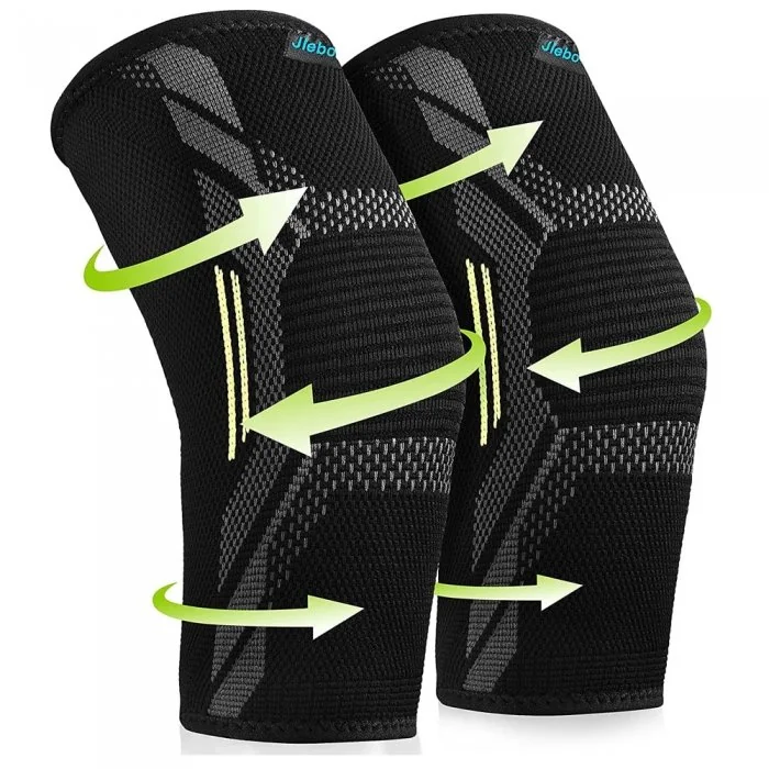 Knee Brace Compression Sleeve (1 Pair) - Best Knee Support Braces