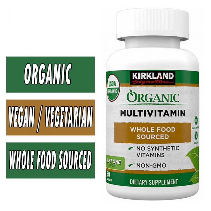 Kirkland Organic MultiVitamin - 80 Coated Tablets