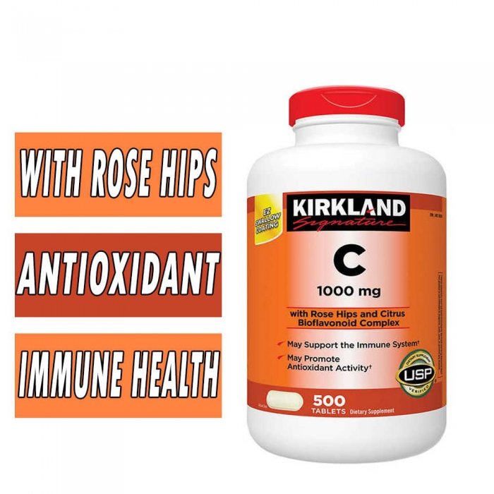 Kirkland Vitamin C, 1000 mg, 500 Tabs