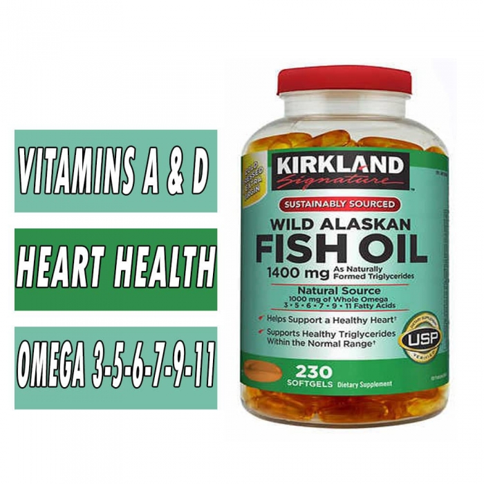 Kirkland Wild Alaskan Fish Oil - 1400 mg - 230 Softgels