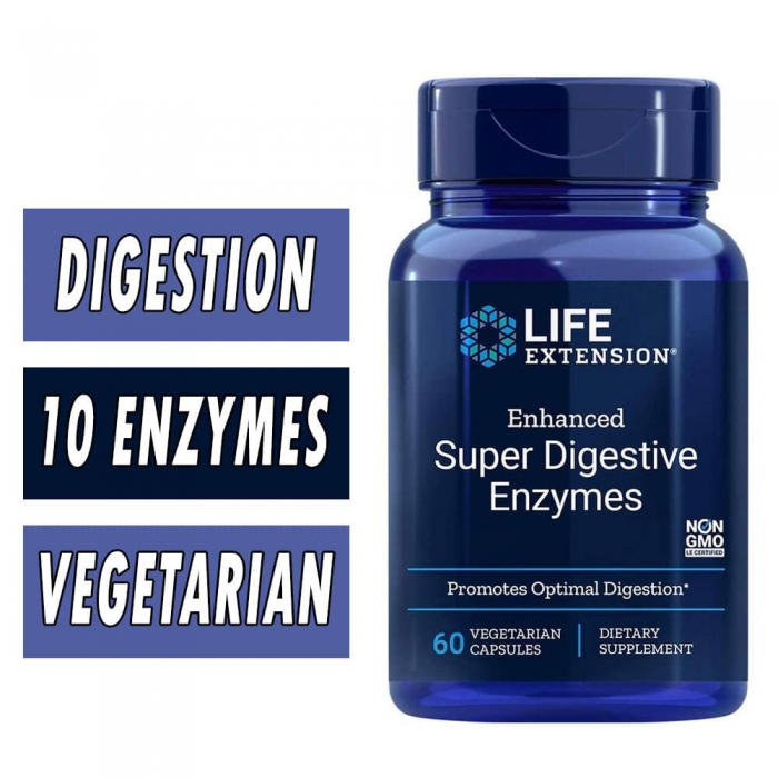 Life Extension Enhanced Super Digestive Enzymes - 60 Veg Capsules