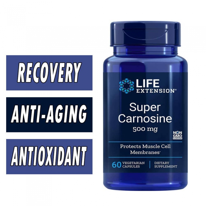 Life Extension Super Carnosine - 500 mg - 60 Vegetarian Capsules