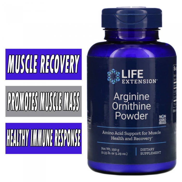 Life Extension Arginine Ornithine Powder - 150 Grams