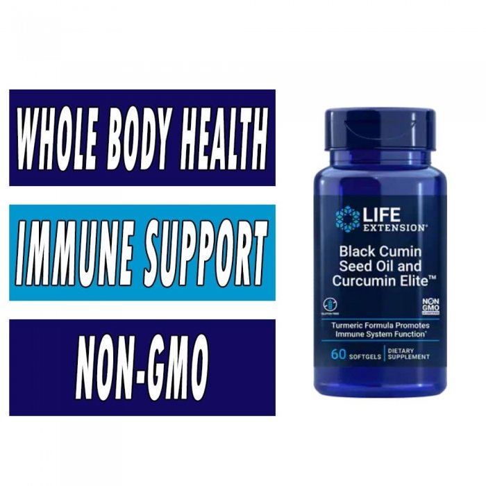 Life Extension Black Cumin Seed Oil and Curcumin Elite - 60 Softgels