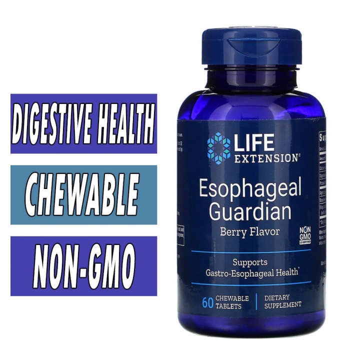Life Extension Esophageal Guardian - 60 Berry Veg Chewable Tablets