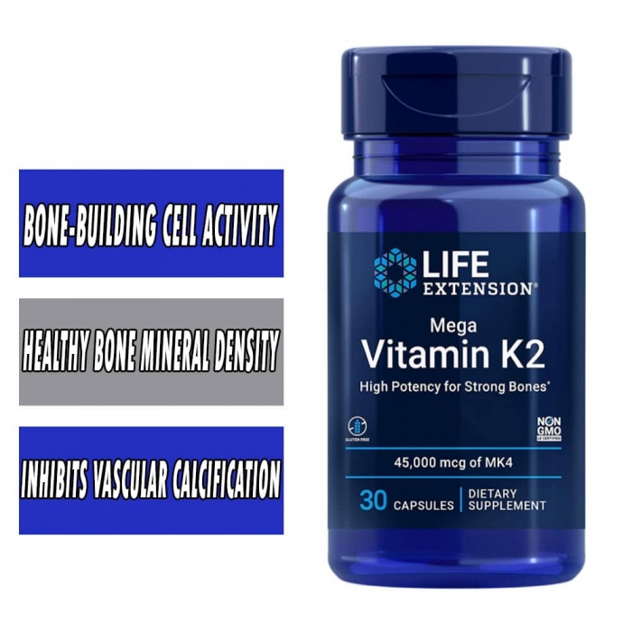 Life Extension Mega Vitamin K2 - 30 Capsules