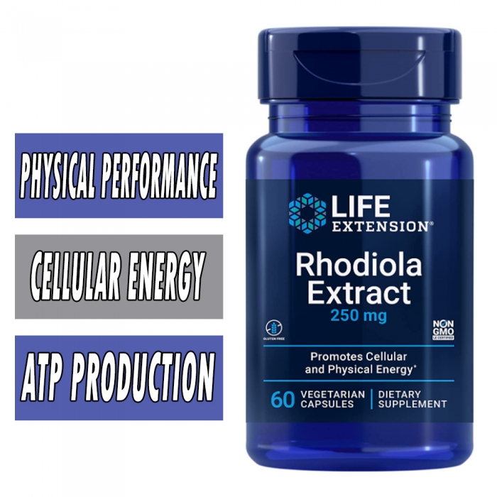 Life Extension Rhodiola Extract - 250 mg - 60 Veg Caps