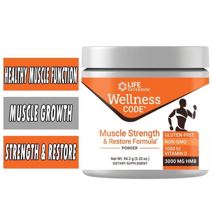 Life Extension Wellness Code Muscle Strength and Restore Formula - 30 Servings bottle image