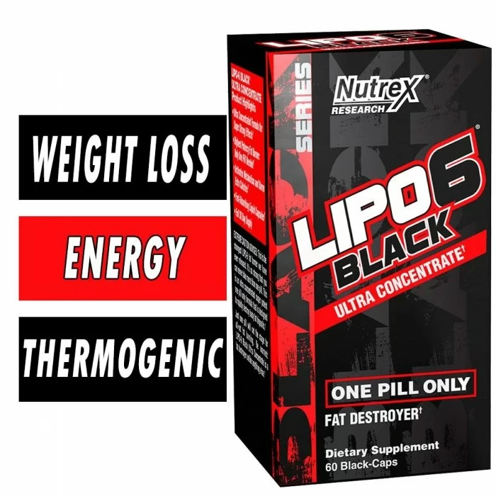 Nutrex Lipo 6 Black, Ultra Concentrate, 60 Caps Image