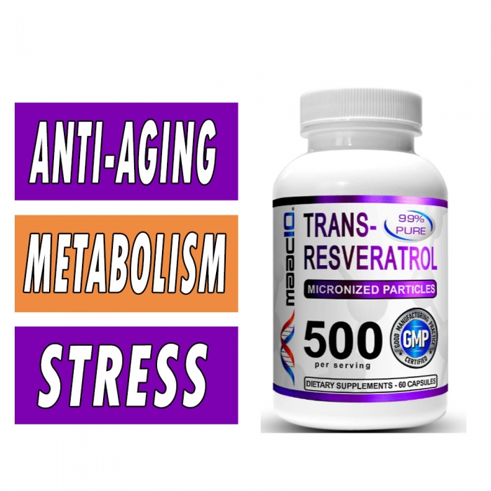 MAAC10 Formulas Trans Resveratrol - 500 mg - 60 Capsules Bottle Image