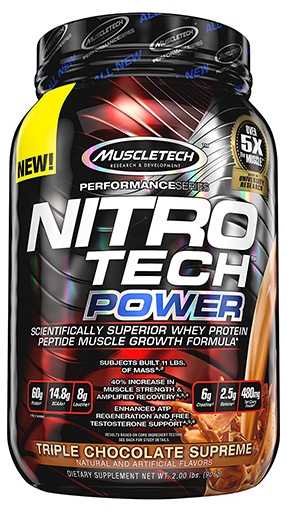 Nitro Tech Power, By MuscleTech, Triple Chocolate Supreme, 2lb