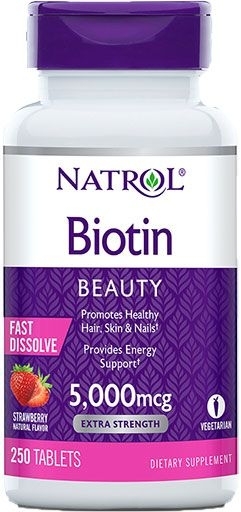 Natrol Biotin, 5000 mcg, 250 Tabs