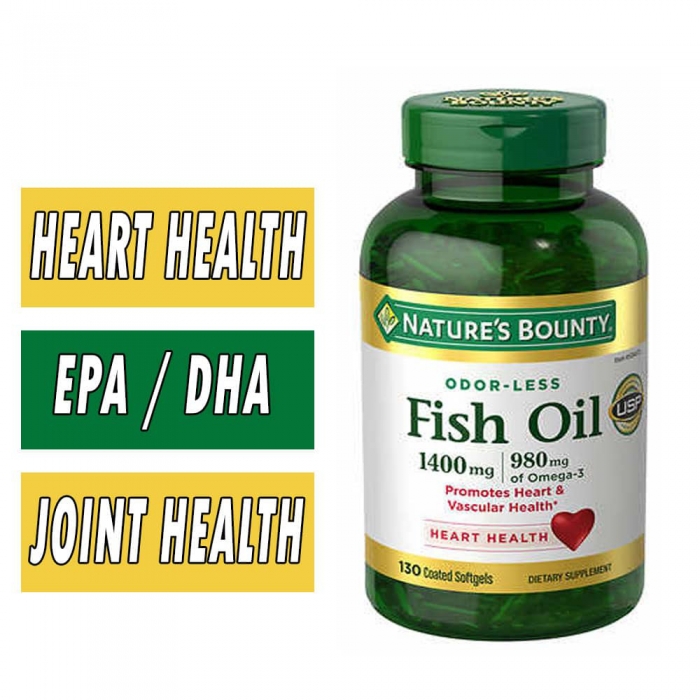 Nature’s Bounty Fish Oil - 1400 mg - 130 Coated Softgels