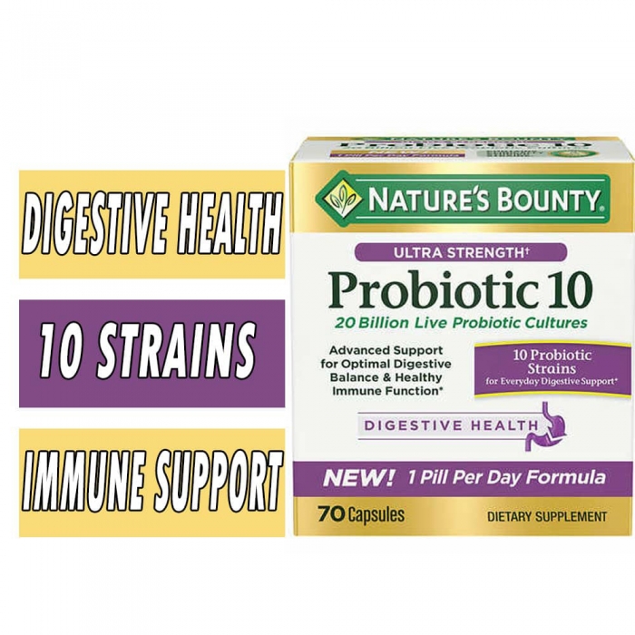 Nature's Bounty Ultra Strength Probiotic 10 - 70 Capsules