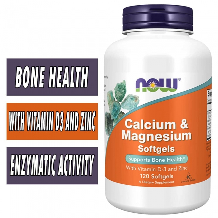 NOW Calcium and Magnesium bottle image