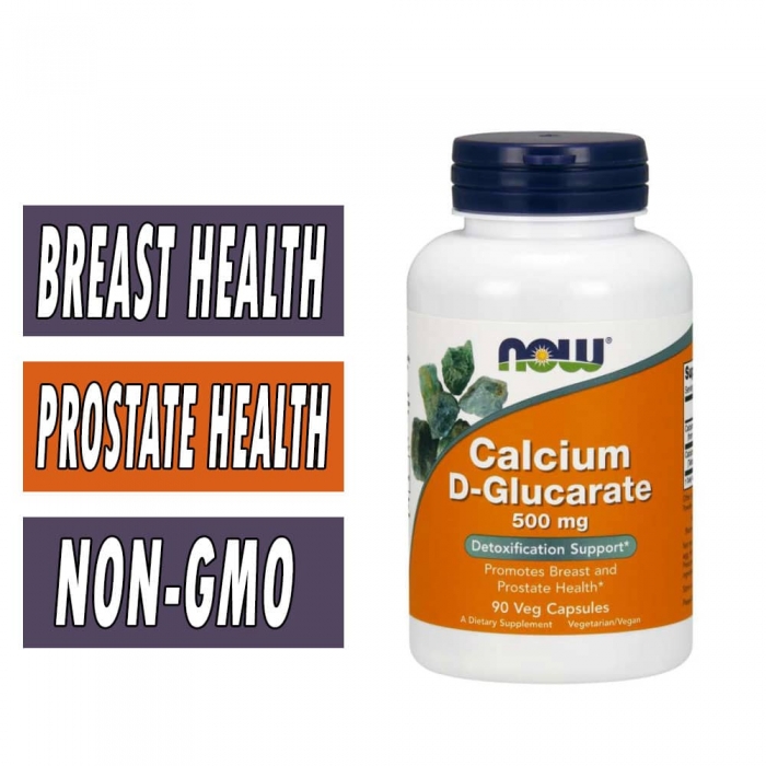 Calcium D-Glucarate, By NOW Foods, 500 mg, 90 Veg Caps, 