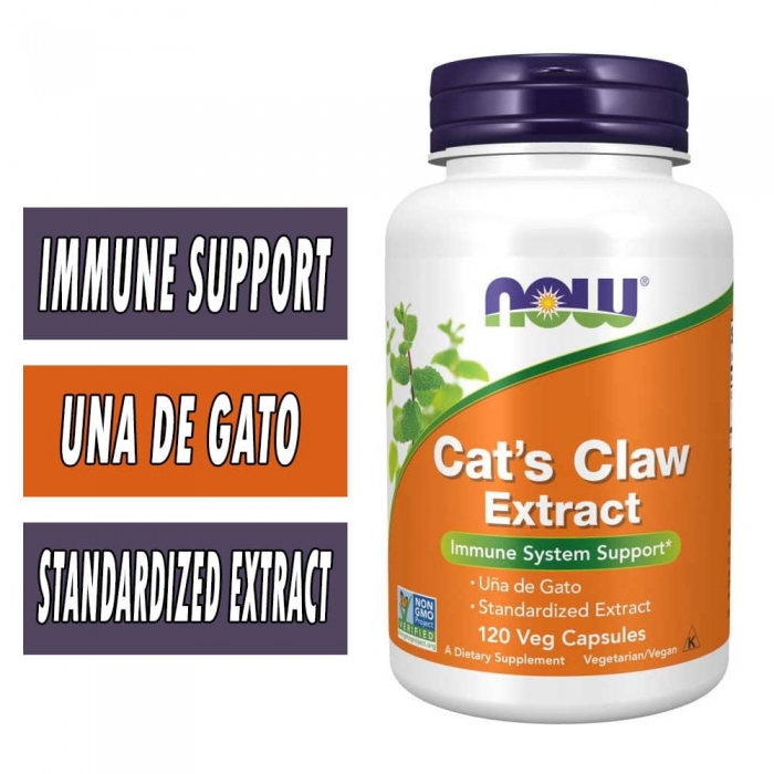 NOW Cat's Claw Extract - 120 Veg Capsules