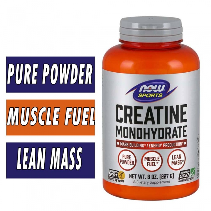 NOW Sports, Creatine Monohydrate, Pure Powder, 21.2 oz.
