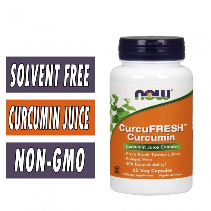 CurcuFresh Curcumin By NOW Foods, 60 Veg Caps