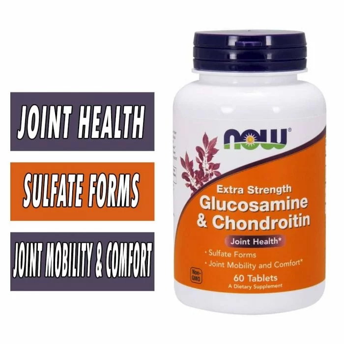 NOW Glucosamine and Chondroitin - Extra Strength - 60 Tablets