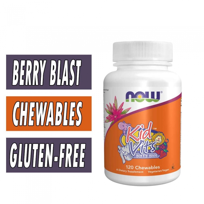 NOW Kid Vits - Berry Blast Multi-Vitamin - 120 Chewables