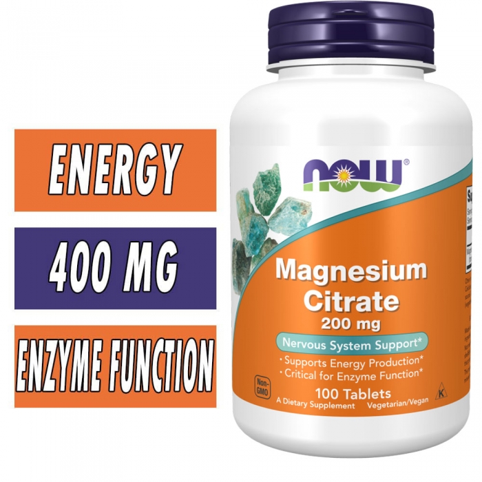 NOW Magnesium Citrate (Tablets) Bottle Image