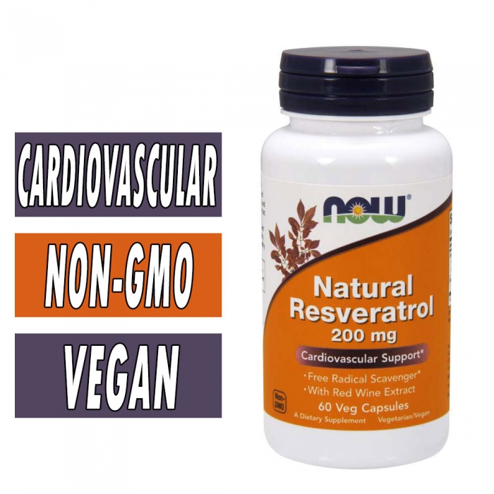 NOW Natural Resveratrol (Veg Capsules)