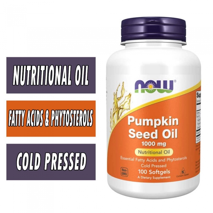 NOW Pumpkin Oil - 1000 mg - Softgels