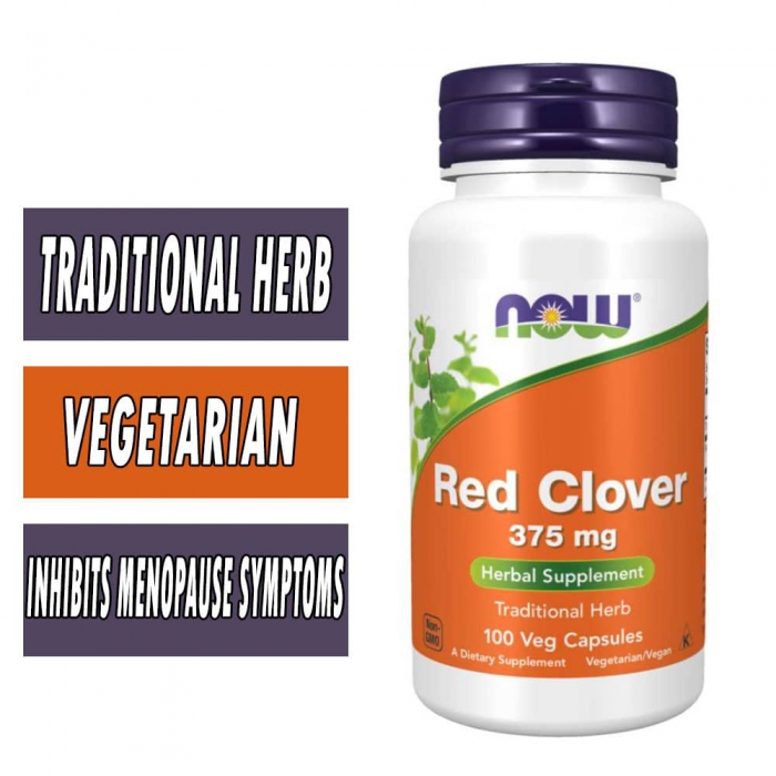 NOW Red Clover - 375 mg - 100 Veg Capsules