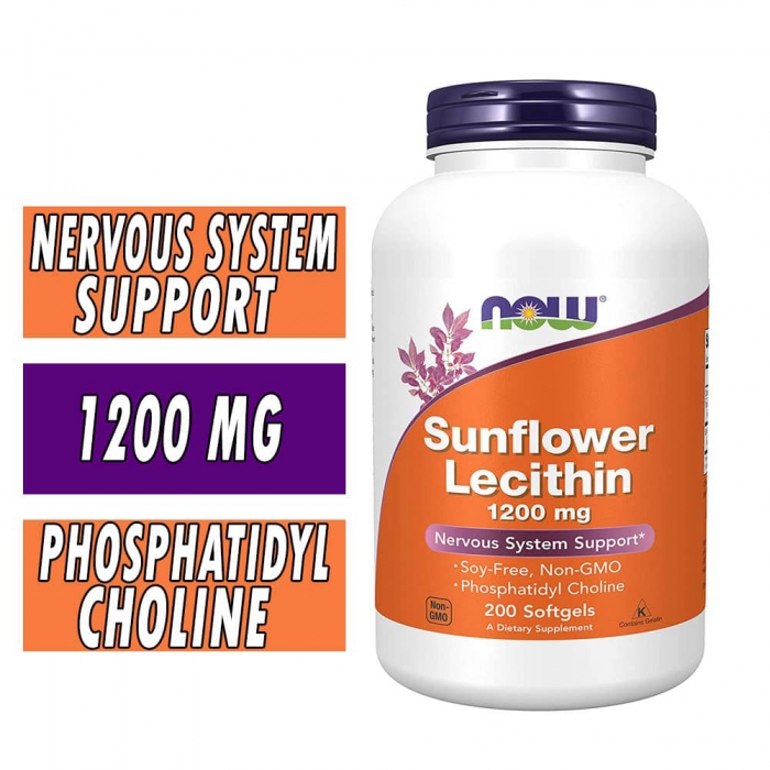 NOW Sunflower Lecithin - 1200 mg - Softgels