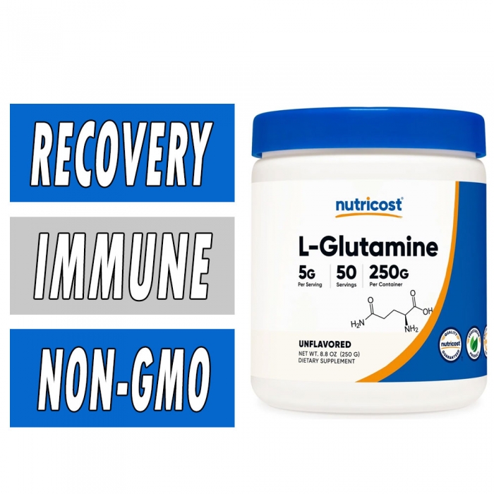 Nutricost L-Glutamine (Capsules/Powder) Bottle Image