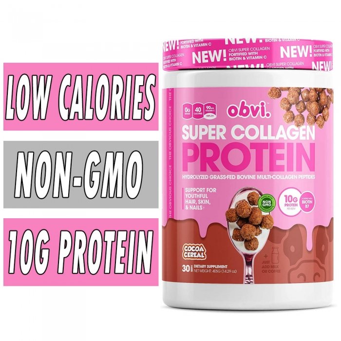 Obvi Super Collagen Protein - 30 Servings - Bottle Image