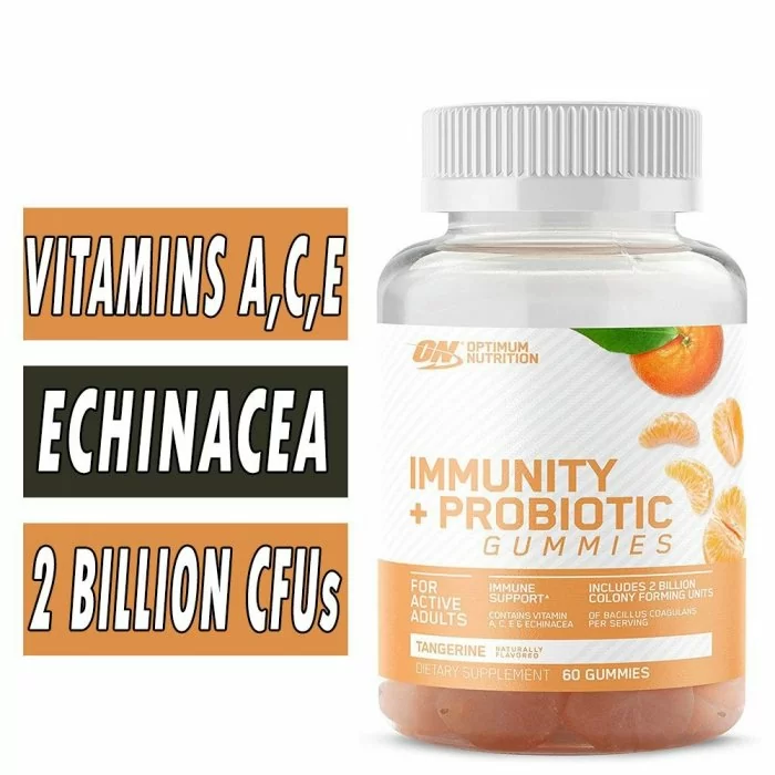 Optimum Immunity Plus Probiotic Gummies – Tangerine - 30 Servings