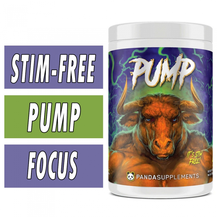 Panda Supps Pump - Stimulant Free Pre Workout Bottle Image