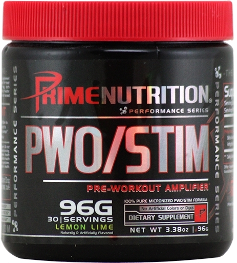 PWO/Stim By Prime Nutrition, Lemon Lime, 30 Servings