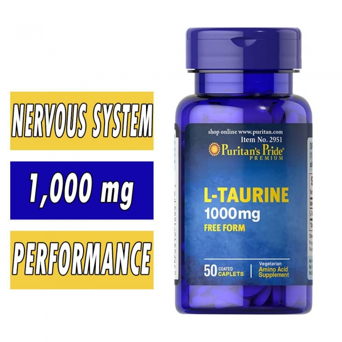 Puritan's Pride L-Taurine - 1000 mg - 50 Caplets