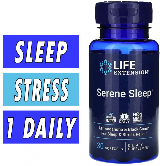 Life Extension Serene Sleep - 30 Softgels Bottle Image
