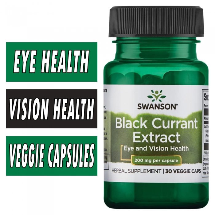 Swanson Black Currant Extract - 200 mg - 30 Veg Caps