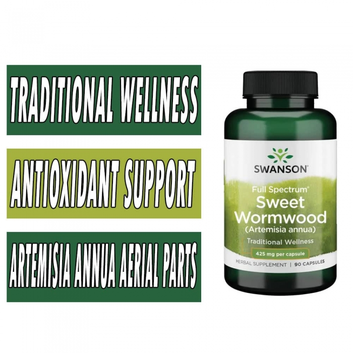 Swanson Full Spectrum Sweet Wormwood (Artemisia annua) - 425 mg - 90 Caps bottle image
