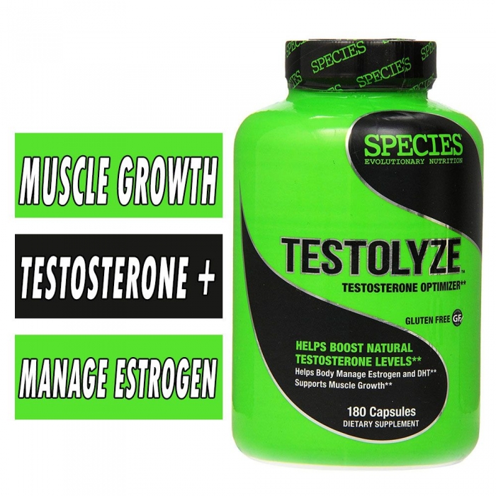Testolyze, By Species Nutrition, Testosterone Optimizer, 180 Caps, 