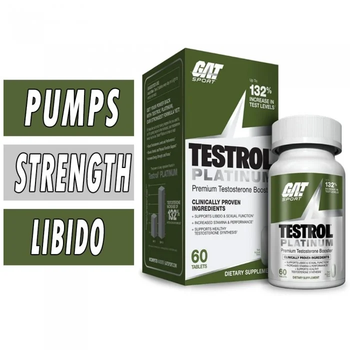 Testrol Platinum - GAT Sport - 60 Tablets - Testosterone Booster Image