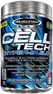 Cell Tech Hyper Build By MuscleTech, Blue Raspberry Blast, 30 Servings