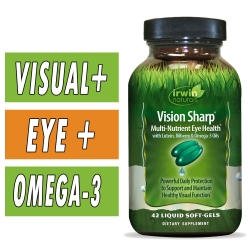 Vision Sharp - Irwin Naturals - Multi Nutrient Eye Health - 42 Liquid Softgels Bottle Image