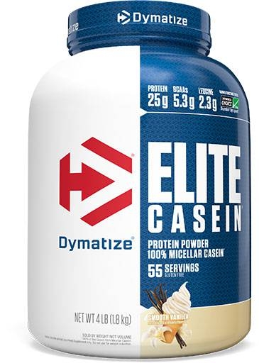 Elite Casein Protein By Dymatize Nutrition, Smooth Vanilla 4lb